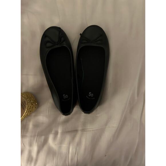 SO black flat shoes size 1 - Picture 5 of 5